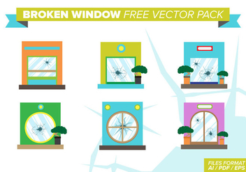 Broken Windows Free Vector Pack - vector #383565 gratis