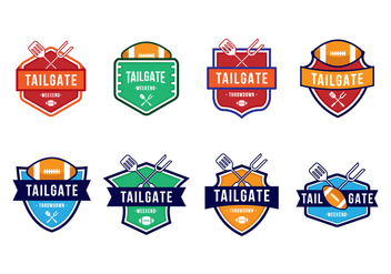 Free American Football Tailgate Party Badges - бесплатный vector #383865