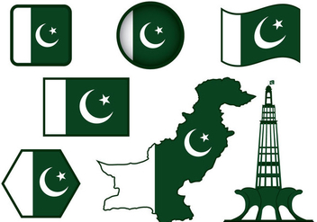 Pakistan Flag Vector - vector #384385 gratis