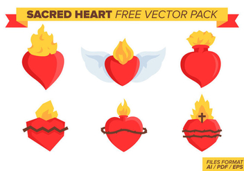 Sacred Heart Free Vector Pack - vector gratuit #384885 