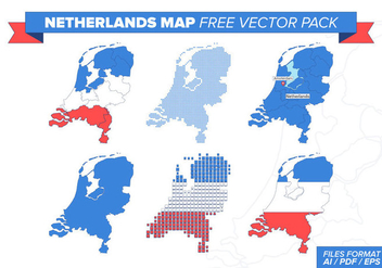 Netherlands Map Free Vector Pack - Kostenloses vector #385585