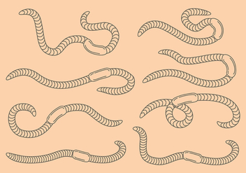 Earthworm icons - Kostenloses vector #385795