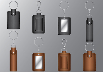 Leather Rectangle Keychains - Free vector #385855