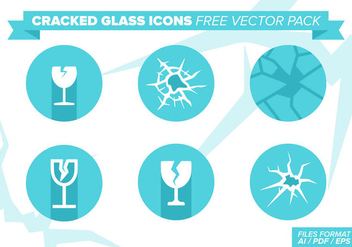 Cracked Glass Icons Free Vector Pack - бесплатный vector #386415