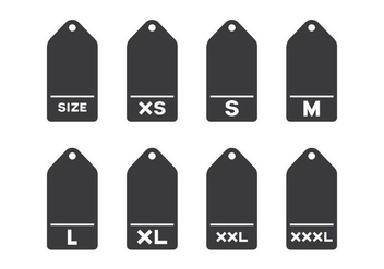 Free Cloth Size Label Pack - Kostenloses vector #386525
