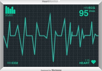Vector Cardiogram Of Heart - Kostenloses vector #386545