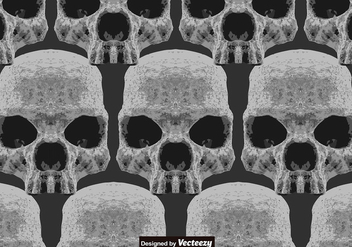 Vector Abstract Seamless Pattern Of Skulls - vector #386755 gratis
