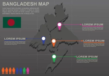 Free Bangladesh Map Infography - vector gratuit #388295 