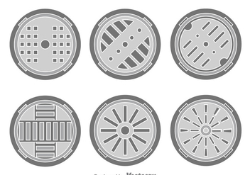 Manhole Cover Vector - Free vector #389215