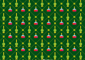 Flat Ketupat Pattern Background - Kostenloses vector #389585