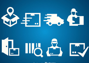 Delivery White Icons Vector - бесплатный vector #389665