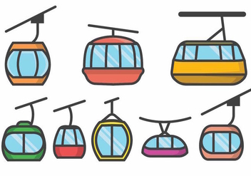 Cable Car Set - Free vector #390105