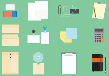 Office Items Icons - vector #390355 gratis