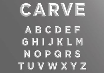 Set of Beveled Alphabet - vector #390385 gratis