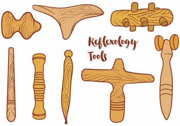 Reflexology Tools Set - Free vector #390455