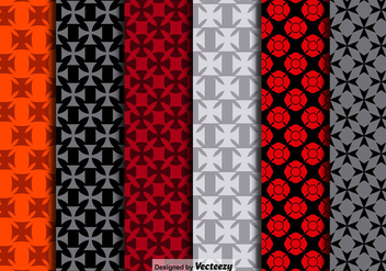 Vector Maltese Crosses Seamless Patterns - vector gratuit #390715 