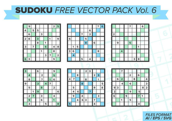 Sudoku Free Vector Pack Vol. 6 - Kostenloses vector #390745