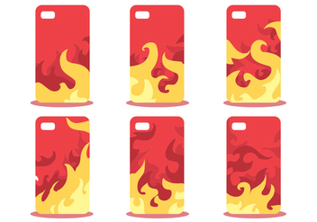 Firey Phone Case Pattern Vector Set - vector #391865 gratis