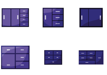 File Cabinet Vector - Free vector #392125