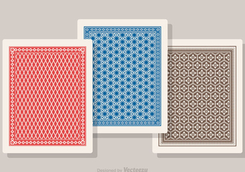 Free Playing Card Back Vector Set - vector gratuit #392255 