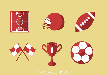 American Football Icons Vector - vector #392565 gratis