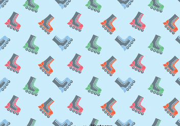 Flat Roller skaters Pattern Background - vector gratuit #393255 