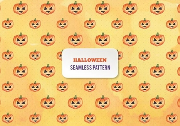 Free Vector Halloween Watercolor Pumpkins Pattern - Kostenloses vector #393545