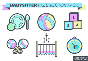 Babysitter Free Vector Pack - vector gratuit #393585 