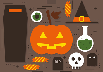 Free Vector Halloween Icons - бесплатный vector #393715