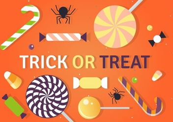 Halloween Trick or Treat Candy Vector Illustration - Free vector #393735