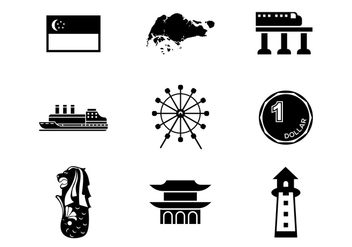 Free Singapore Icons Vector - Free vector #393775