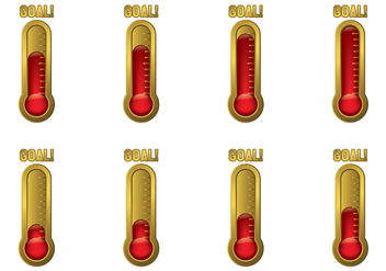 Goal Thermometer Vector - vector gratuit #393985 