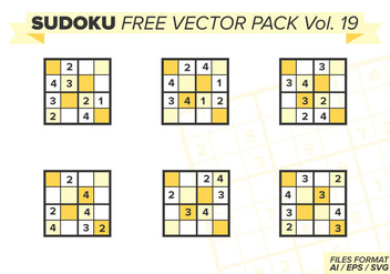 Sudoku Free Vector Pack Vol. 19 - vector gratuit #394275 