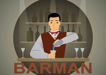 Free Barman Illustration - Free vector #394345