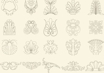 Thin Line Decorations - Free vector #395425