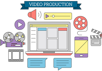 Free Video Production Icons - vector #396385 gratis