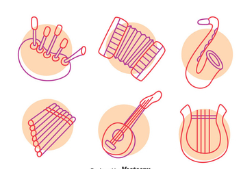 Hand Drawn Music Instrument Vector - Free vector #396695