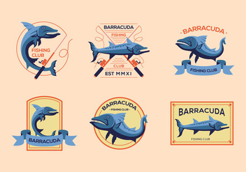 Barracuda old logo vintage vectors - vector gratuit #396855 