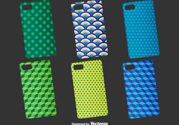 Geometric Phone Cases Vector Template - Free vector #397045