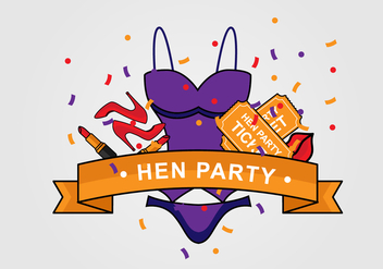 Hen Party Poster - бесплатный vector #397325