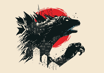 Godzilla Vector Logo - Kostenloses vector #398155