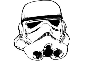 Star wars - Storm Trooper head / helmet - vector gratuit #398185 
