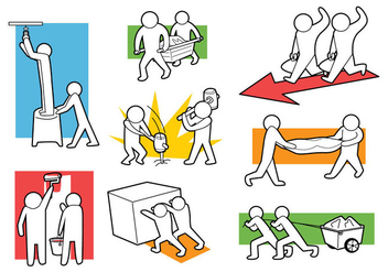 Free Working Together Icons - vector gratuit #398195 