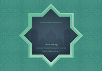 Arabian Night Mosque with Window Illustration - бесплатный vector #398825