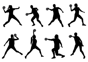 Silhouette Of Dodge Ball Player - Free vector #399165
