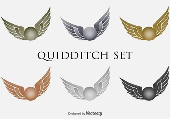 Quidditch Flying Flat Vector Iconset - бесплатный vector #399475