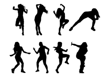 Free Zumba Dance Silhouettes Vector - Free vector #399925