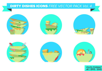 Dirty Dishes Icons Free Vector Pack Vol. 4 - vector #400515 gratis