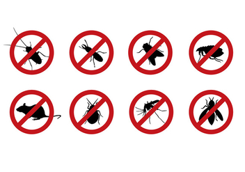 Pest Control Sign Vector - Free vector #400875
