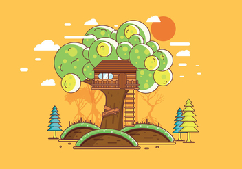 Treehouse Vector - vector #401575 gratis